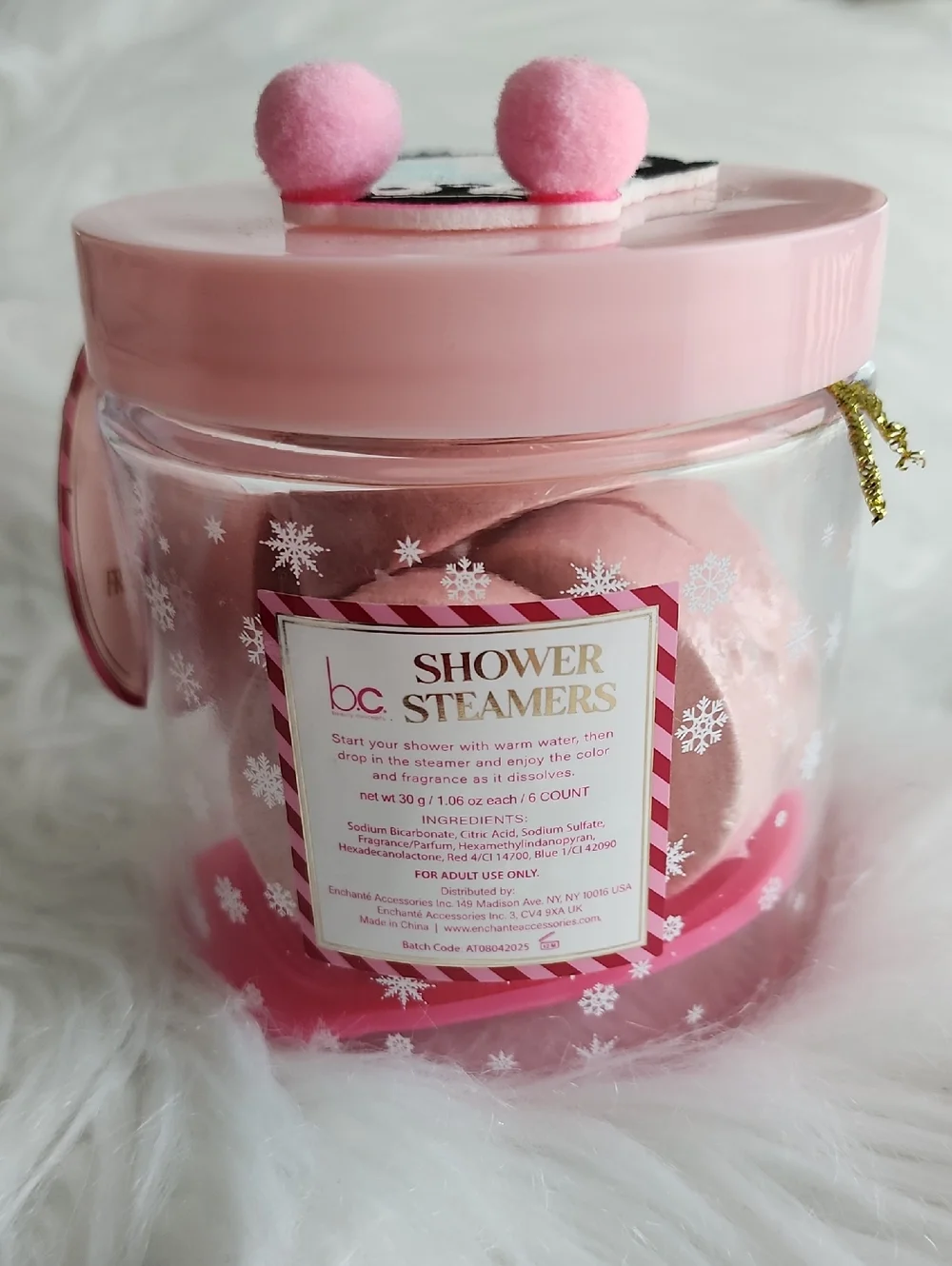 Beauty Creations 6 Shower Steamers Vanilla Bean With Silicone Saver NWT Sealed